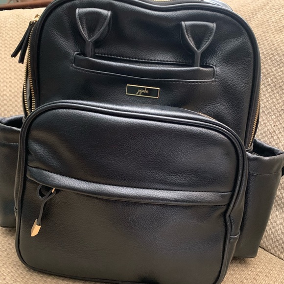 Jujube Million Pockets Faux Leather Diaper Backpack in Black Coffee - Picture 13 of 14